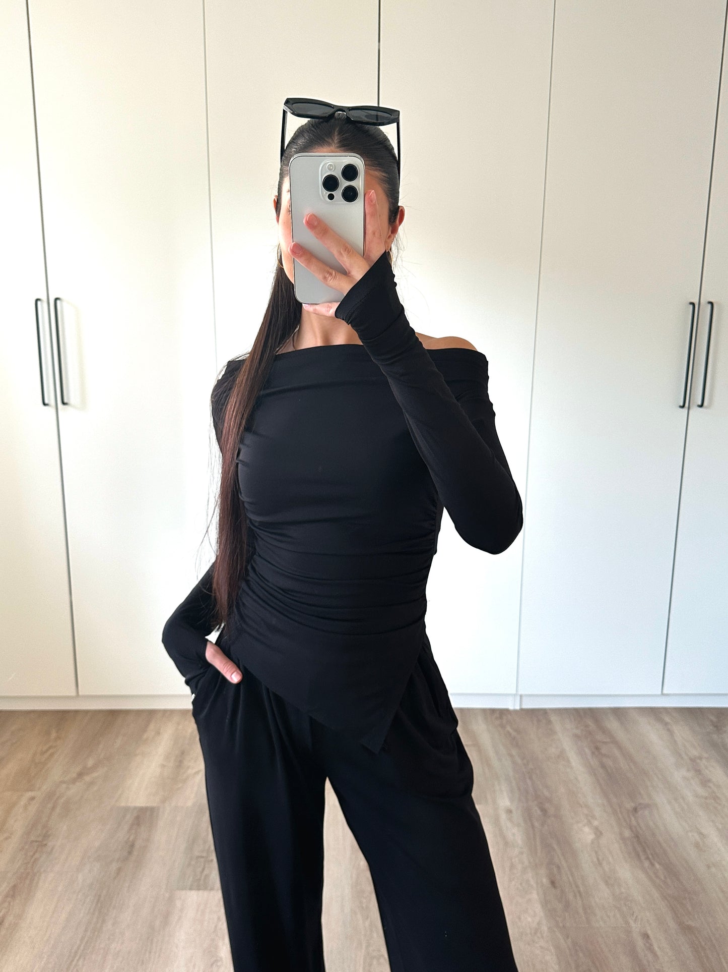 Set in Modaloptik - schwarz