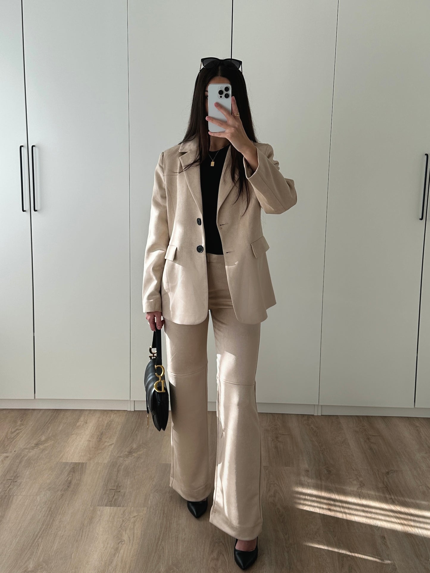 Wildleder Set - beige