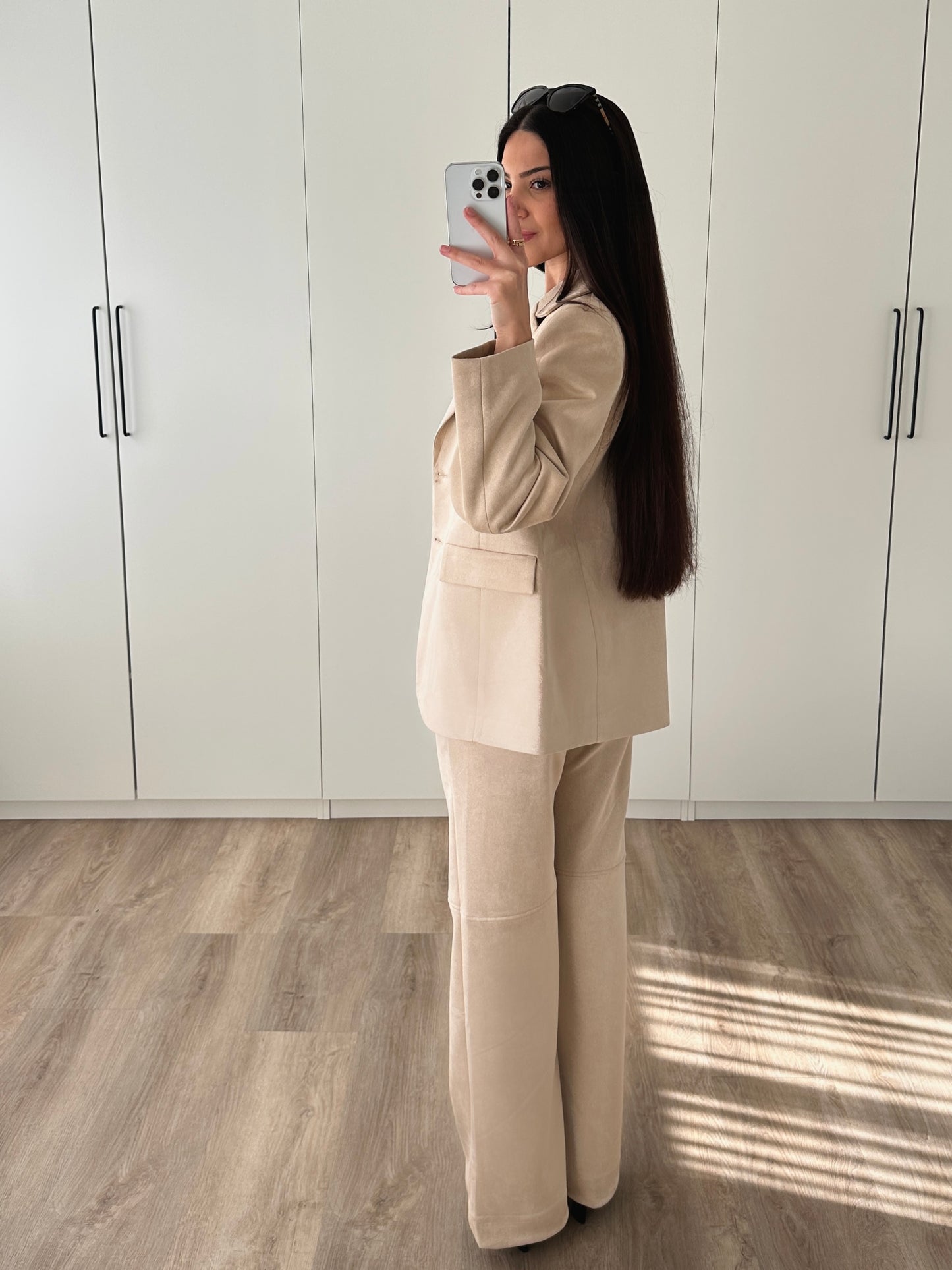 Wildleder Set - beige