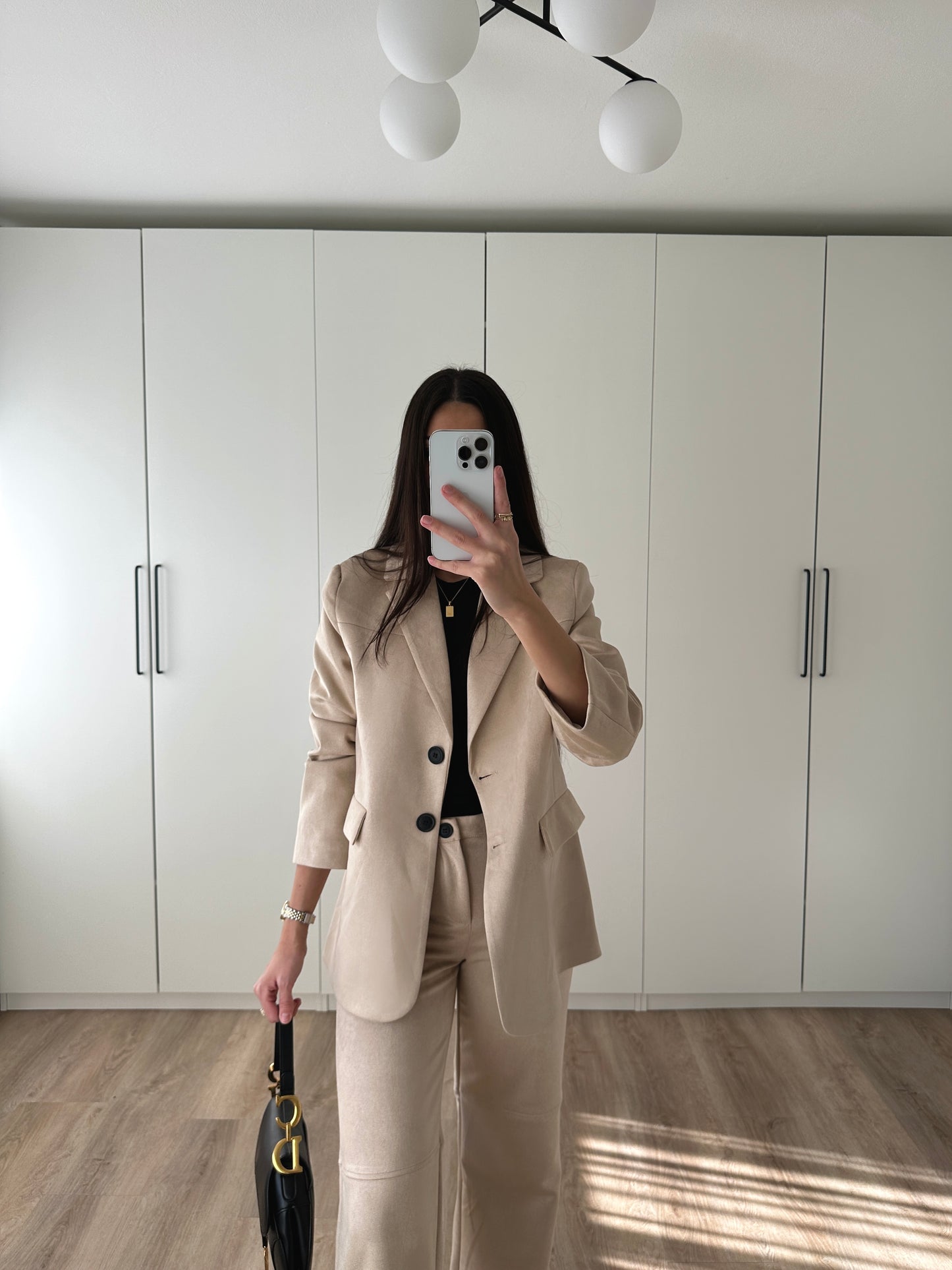 Wildleder Set - beige