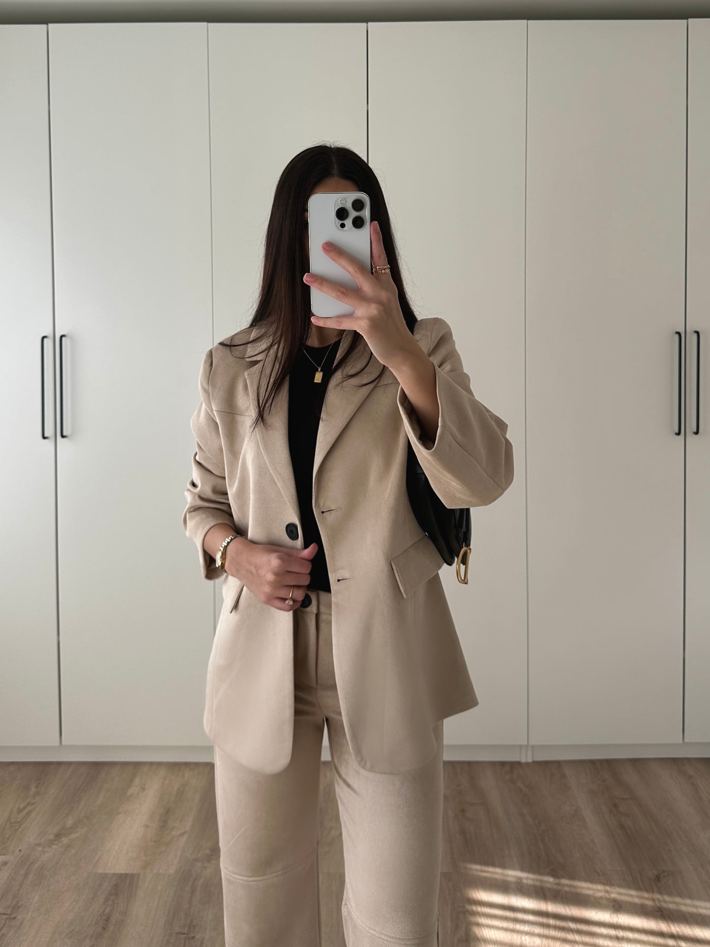 Wildleder Set - beige