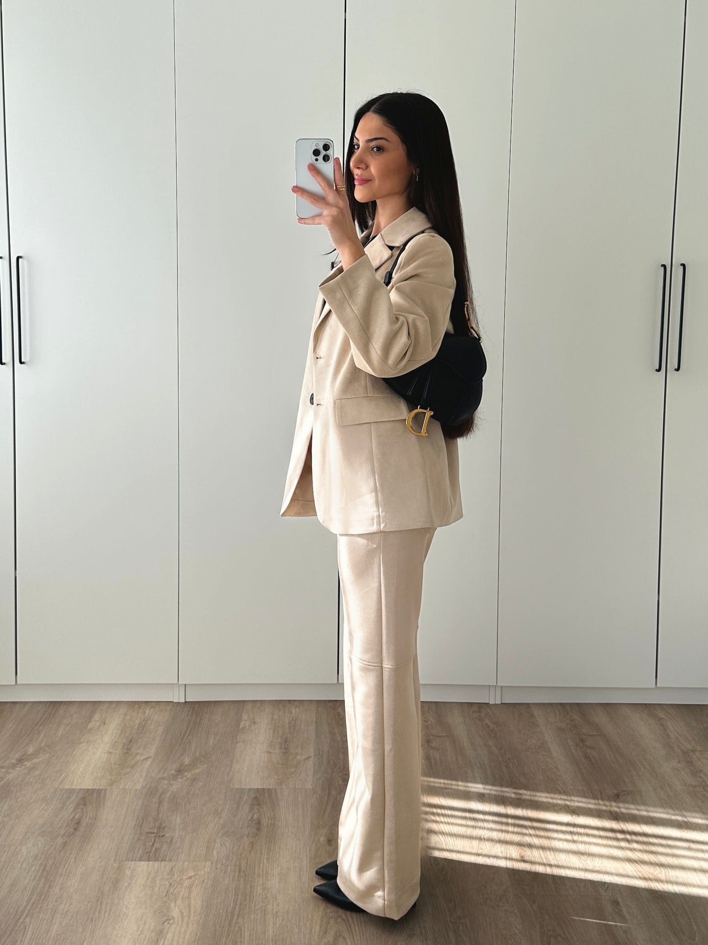 Wildleder Set - beige