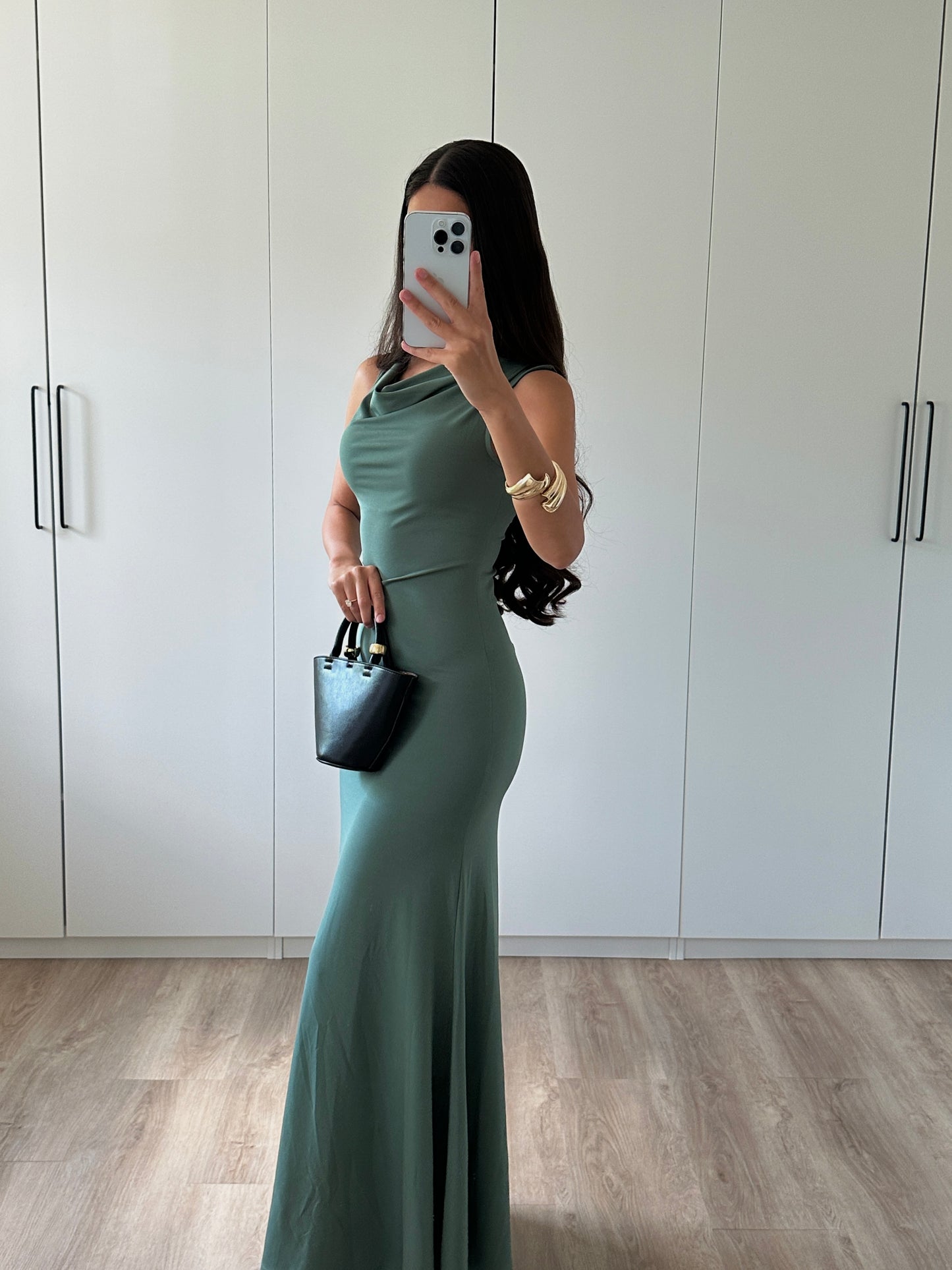 Bodycon Maxikleid - seegrün
