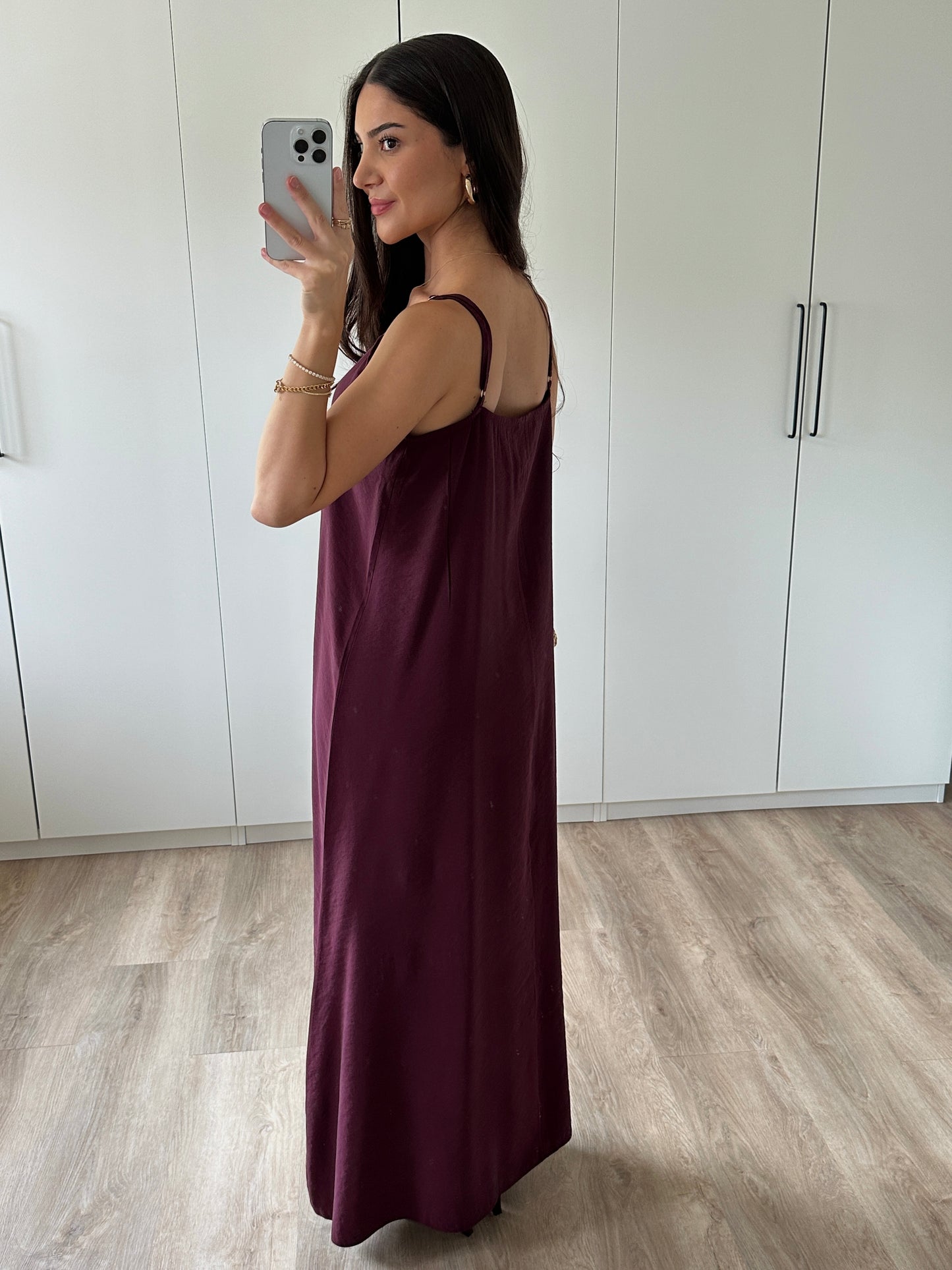 Langes Kleid - bordeaux