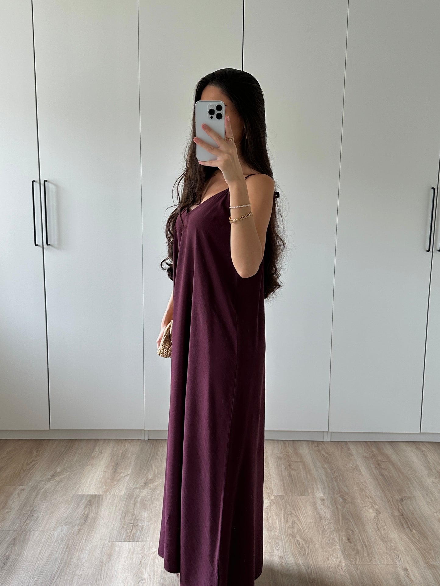 Langes Kleid - bordeaux
