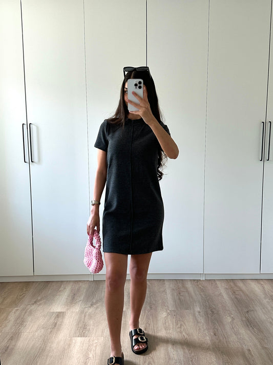 Minikleid in A-Linie - anthrazit